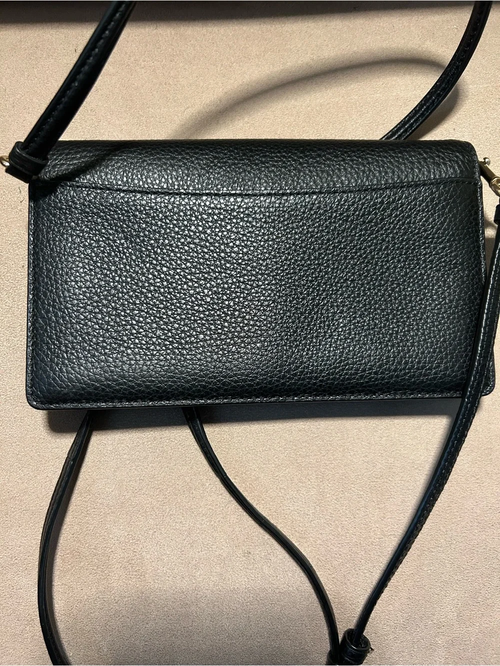 Coach Anna Foldover Clutch Leather Crossbody Wallet